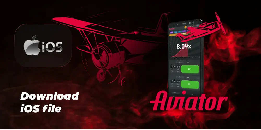 Aviator mobile game app with iOS file download option