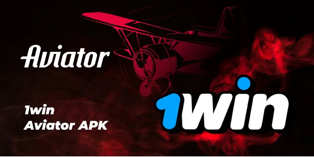 1win logo and Aviator app gameplay display