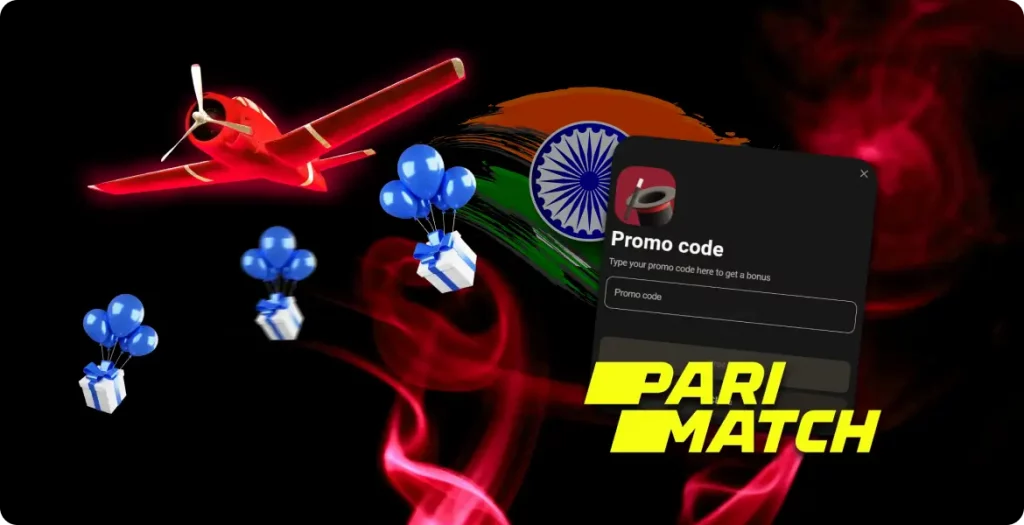 Parimatch promo code for Aviator with balloons and gift boxes