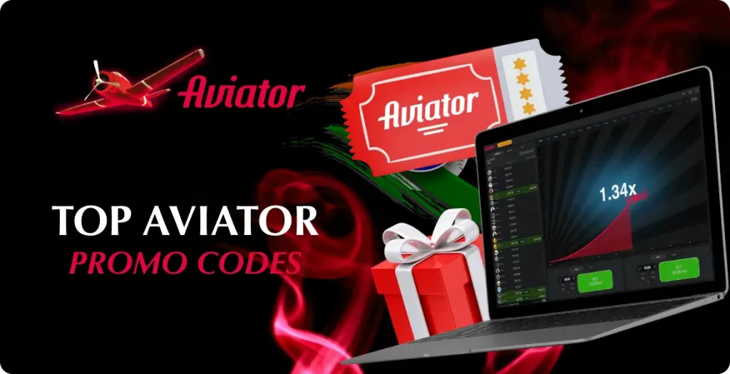 Top Aviator promo codes with gift and ticket icons